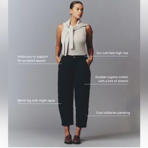 Everlane Utility Barrel Pant Black 6 Tall